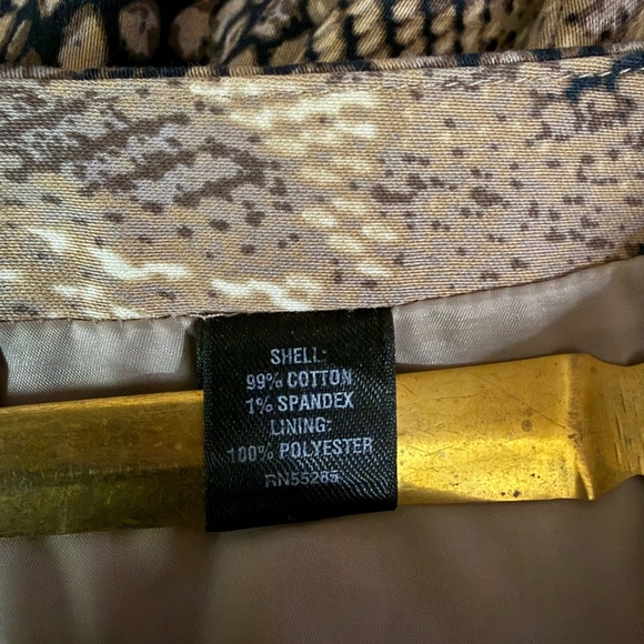 Express Design Studio Black and Tan Snake Print Pencil Skirt - Picture 4 of 5